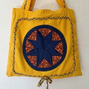 Handmade Patchwork Tote Bag Cottagecore Upcycled Vintage Quilt Handmade Purse